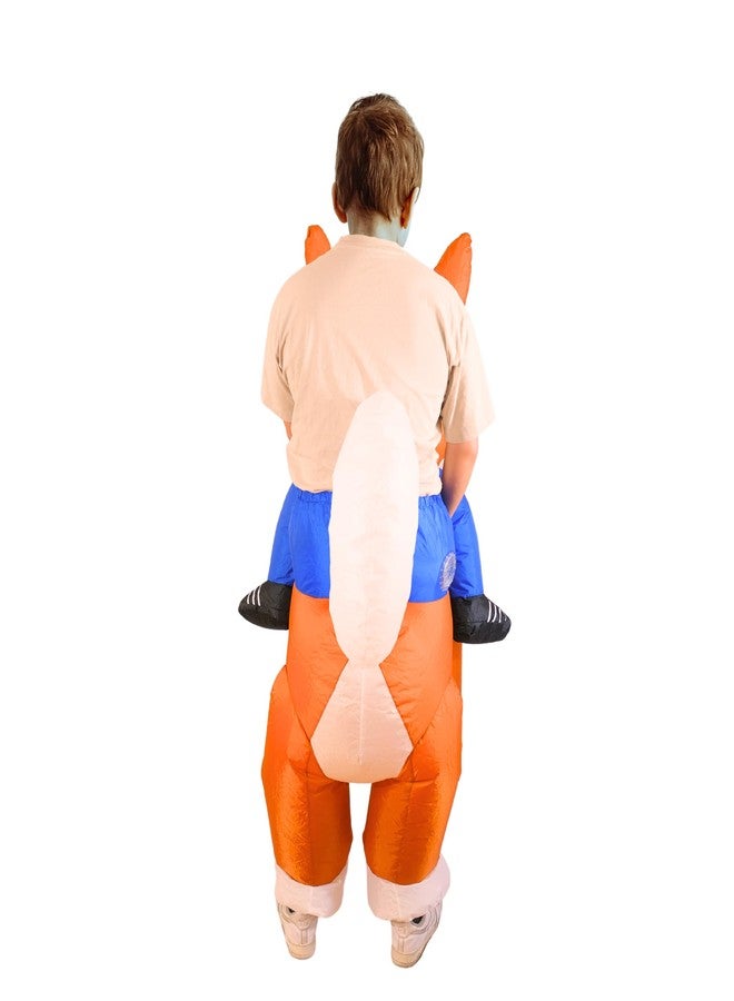 PTS Inflatable Costume Kid, Blow Up Ride On Corgi Dog Costume for Halloween Inflatables Cosplay Party - Image 5
