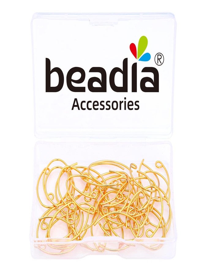 خرز خطافات أقراط مطلية بالذهب عيار 18 قيراط من BEADIA على شكل حرف U، مقاس 14 × 20 مم، 40 قطعة، لمستلزمات صناعة المجوهرات - Image 4