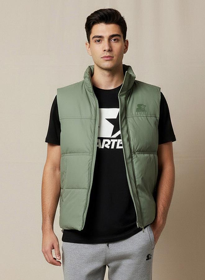 STARTER Men Relaxed Fit Quilted Sleeveless Puffer Jacket - Image 1