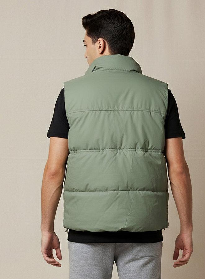 STARTER Men Relaxed Fit Quilted Sleeveless Puffer Jacket - Image 3