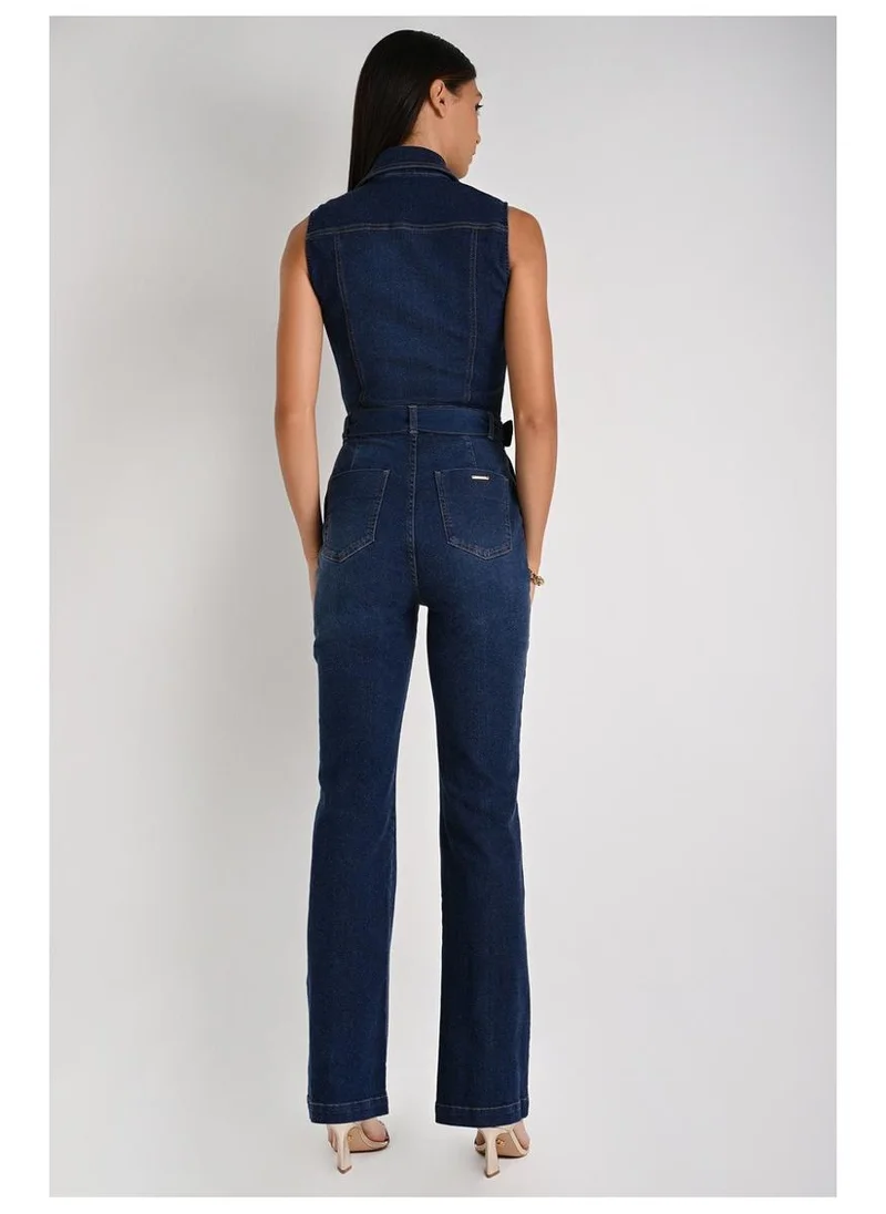 Carmen Steffens  Slim Denim Jumpsuit for Women | Best Price UAE