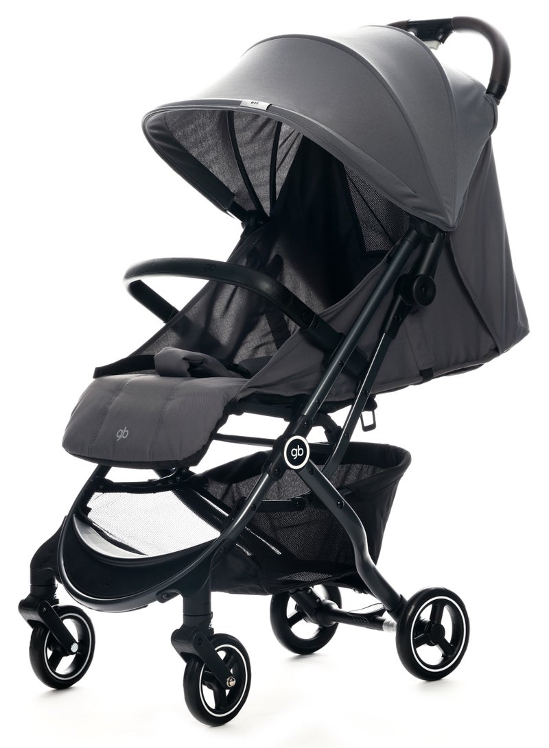 جي بي عربة أطفال خفيفة الوزن للسفر من جود بيبي، مناسبة للأطفال الرضع والصغار، متوافقة مع معايير أمتعة الطيران المحمولة، لون رمادي داكن - Image 1