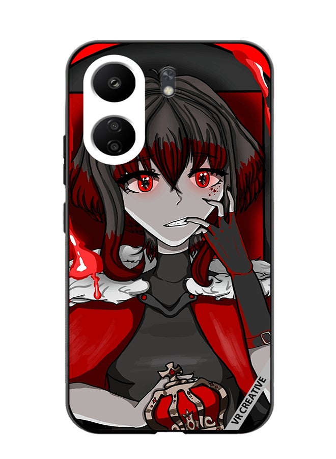 VR CREATIVE Protective Case Cover For Xiaomi Redmi 13C Portrait Of Anime Character Girl Design Multicolour - Image 1