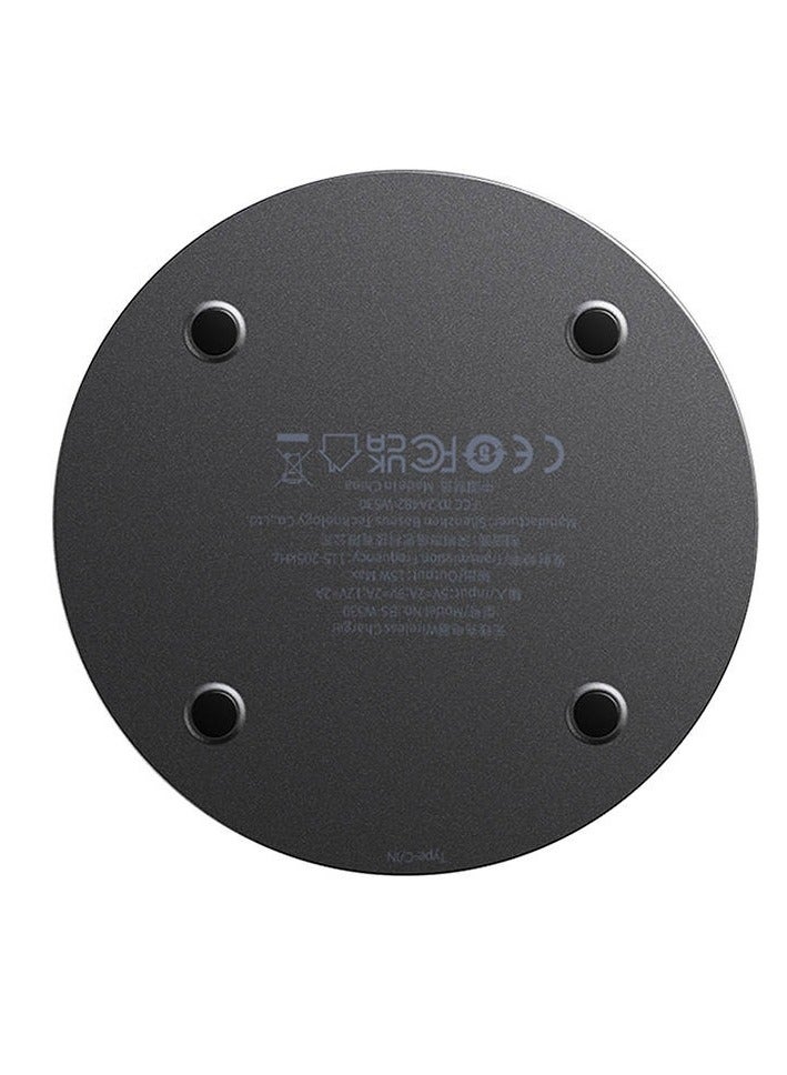Baseus Simple 2 Wireless Charger 15W Cluster Black（Include: Cable Type-C To Type-C 24W 12V/2A 1m Cluster Black) Black - Image 2