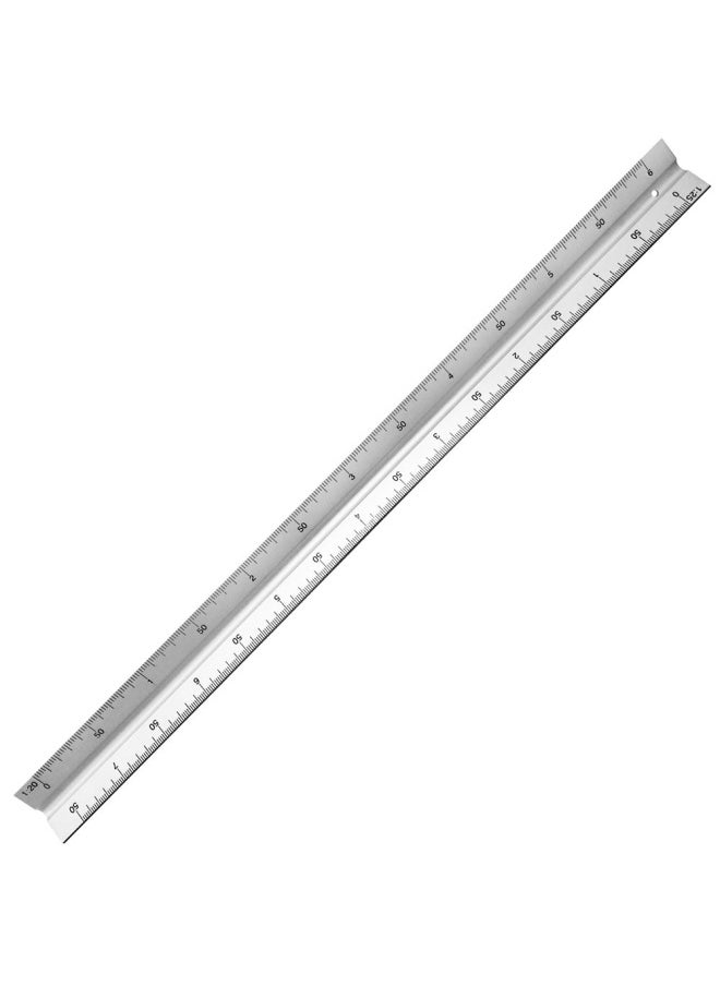 OCM Brand - Ocm Metric Triangular Engineer Scale Ruler Proffessional Grade Solid Aluminum 30 Centimeters Metric Engineering Architectural Mechanical Drafting Ruler - 1 20 1 25 1 50 1 75 1 100 1 125 - Image 1