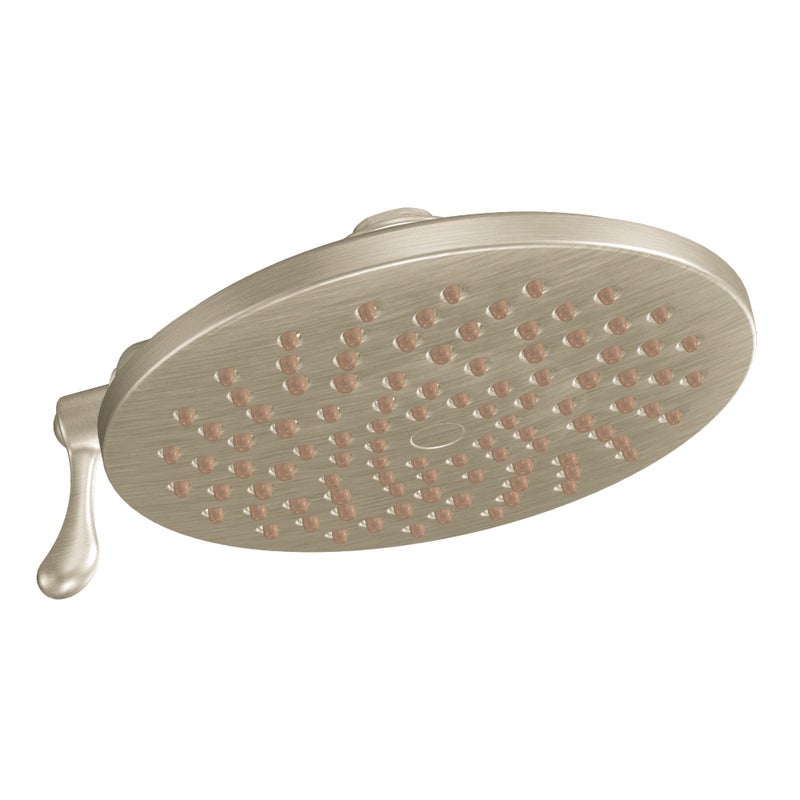 Moen S6320EPBN Velocity EcoPerformance TwoFunction Rain Shower Shower Head with Immersion Technology 8Inch Brushed Nickel
