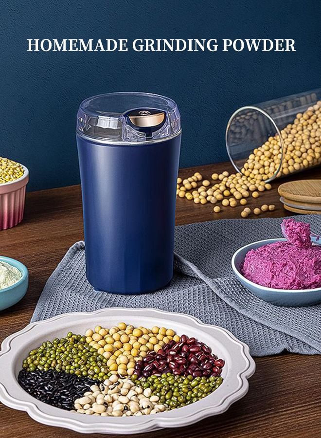 HOMESTAR Mini Grinder,Food Grade Stainless Steel,Low Noise,Can Be Used to Grind Grains,Coffee Beans,Nuts(Blue) - Image 2