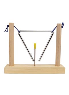 Hand Percussion Triangle Musical Instrument with Pine Frame for Performance Playing