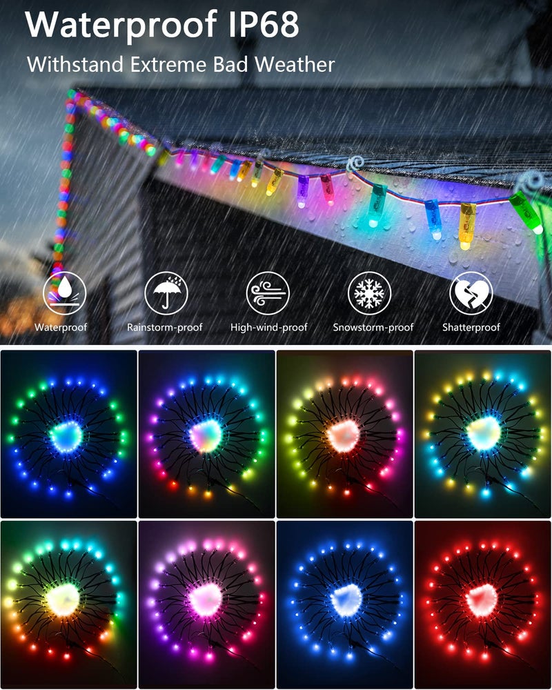 ALITOVE أليتوف 500 قطعة WS2811 12 مم ضوء بكسل RGB ملون أحلام قابل للتوجيه فرديًا في الهواء الطلق IP68 مقاوم للماء DC 5V لشاشة LED جدار لافتة منزل زينة عيد الهالوين وعيد الميلاد - Image 5