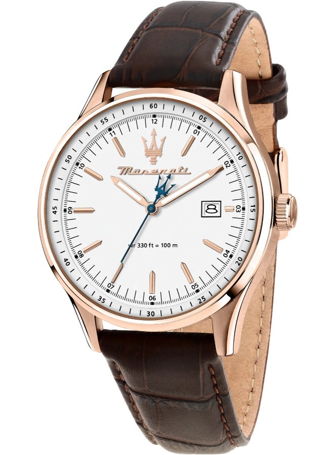 Maserati Men's White Dial Analog Quartz Watch 42 mm -  R8851124002 