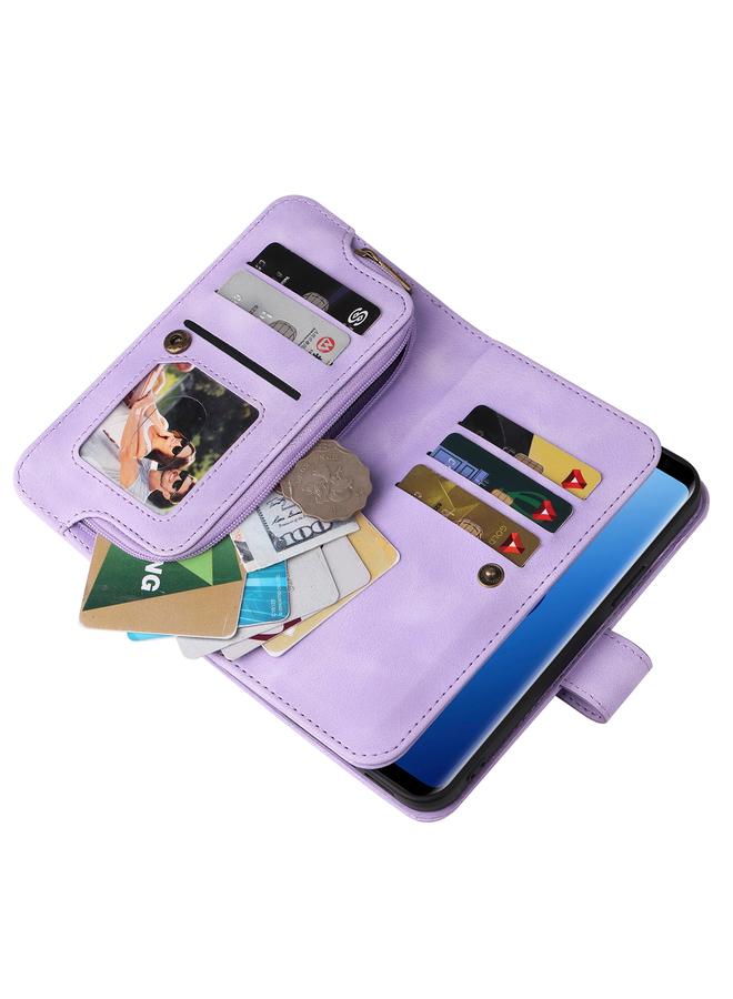 S-TOP Case For Samsung Galaxy S9+ Multifunctional Card Slot Zipper Wallet Leather Phone Case - Image 5