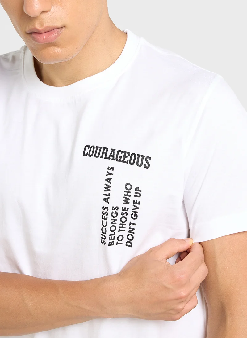 Seventy Five Basics Printed T-Shirt