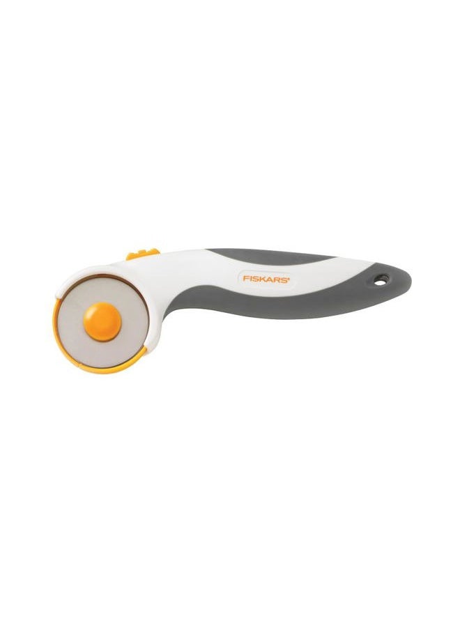 Fiskars 45mm Rotary Cutter for Fabric, Titanium Rotary Cutter Blade for Precise Cuts, Right and Left Handed, Comfort Handle, Arts and Crafts, Sewing Supplies and Quilting Tools  - Image 1