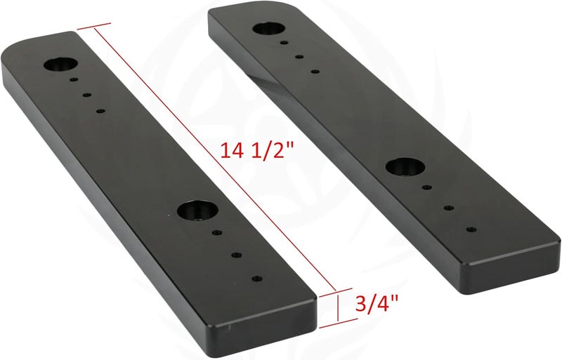 Harvards Chrome Tour Pak Trunk Relocation Kit Mount Extender Plate Adjustable 1-3" for Harley Touring Models 2014-2024 - Image 2