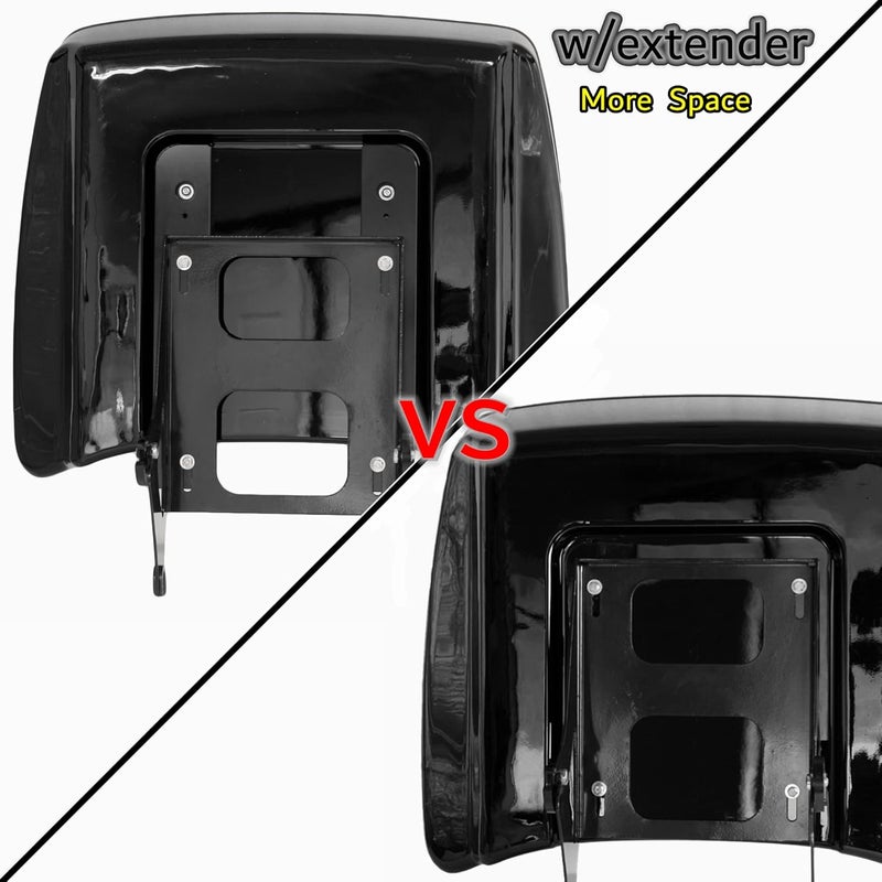 Harvards Chrome Tour Pak Trunk Relocation Kit Mount Extender Plate Adjustable 1-3" for Harley Touring Models 2014-2024 - Image 5