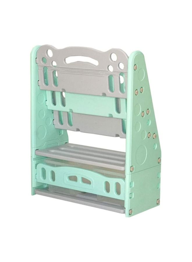 JSAITOYS Plastic Kids Furniture Bookshelf Baby Rack With Drawer Toys Storage Children Cabinets  - Image 3