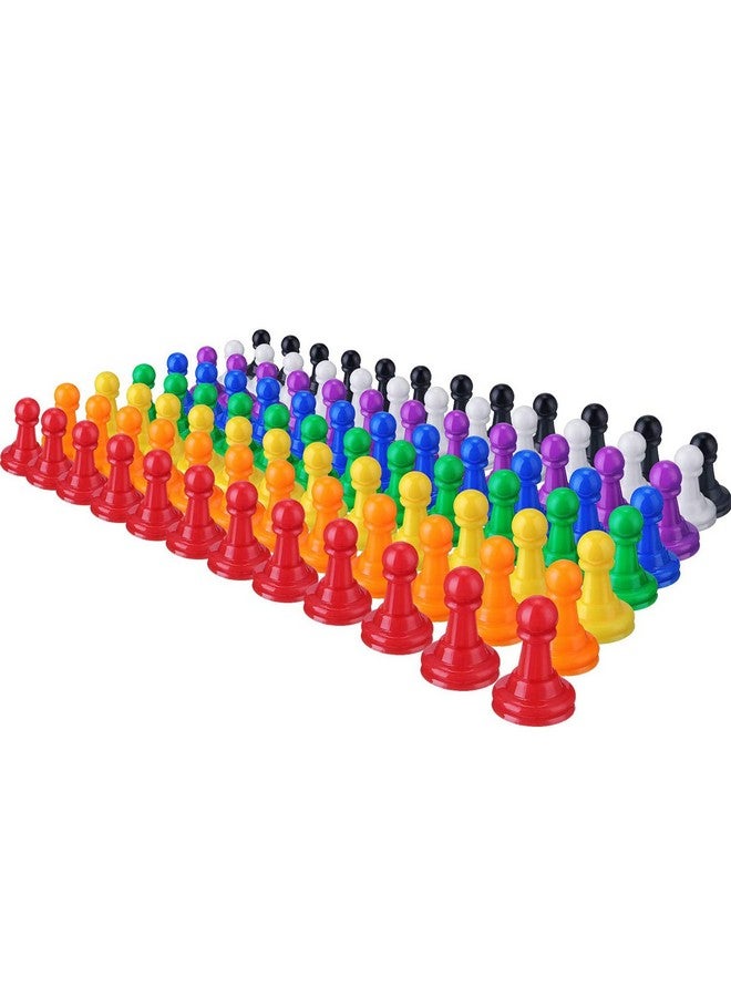 Hestya 96 Pcs Board Game Pieces Multicolor Plastic Pawn Pieces for Board Chess Components 1 Inch Pawns Tabletop Markers Arts and Crafts - Image 1