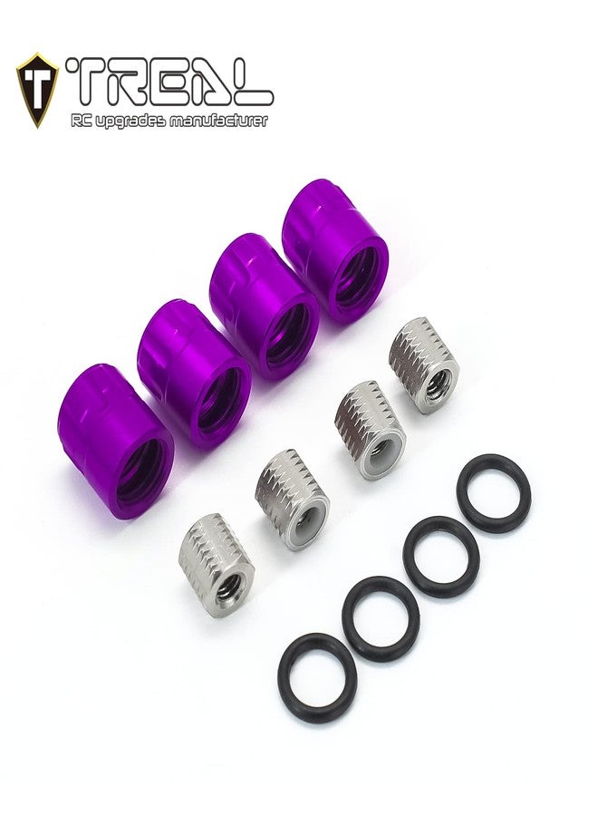 TREAL 1.9 Wheel Center Caps M4 Nuts(4P) for 1/10 RC Crawler TRX4 Axial SCX10 III SCX10 II Capra (Purple) - Image 4