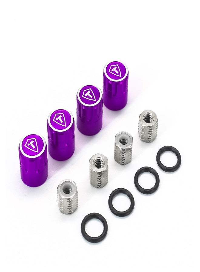TREAL 1.9 Wheel Center Caps M4 Nuts(4P) for 1/10 RC Crawler TRX4 Axial SCX10 III SCX10 II Capra (Purple) - Image 1