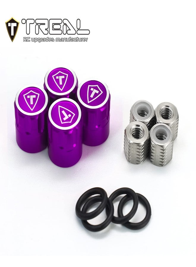 TREAL 1.9 Wheel Center Caps M4 Nuts(4P) for 1/10 RC Crawler TRX4 Axial SCX10 III SCX10 II Capra (Purple) - Image 3
