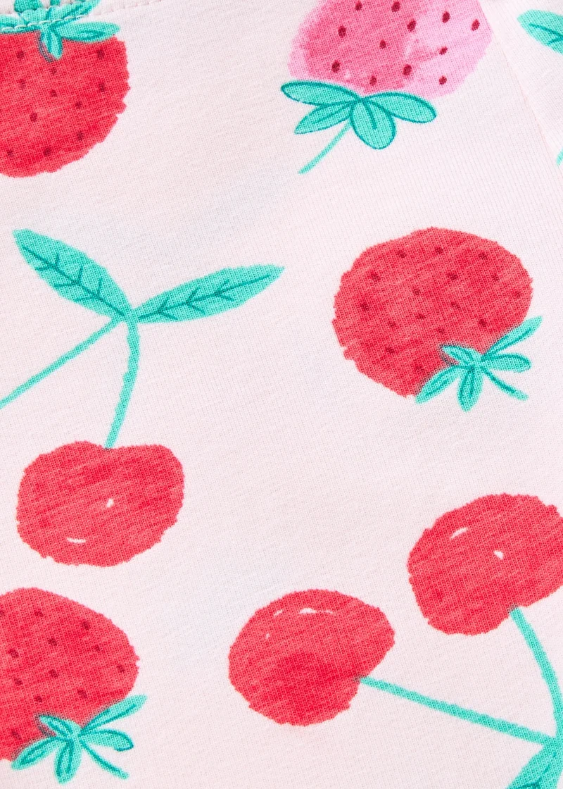 ماتلان بنطلون بناتي وردي فراولة وكرز