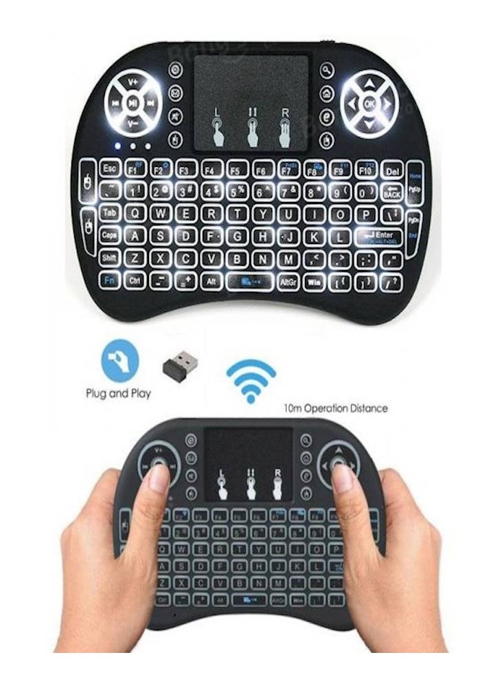 Generic - I8 Mini Wireless Keyboard 2.4G Air Mouse Remote Touchpad استخدم بطارية جافة للوحة المفاتيح اللاسلكية Android TV Box PC - Image 1