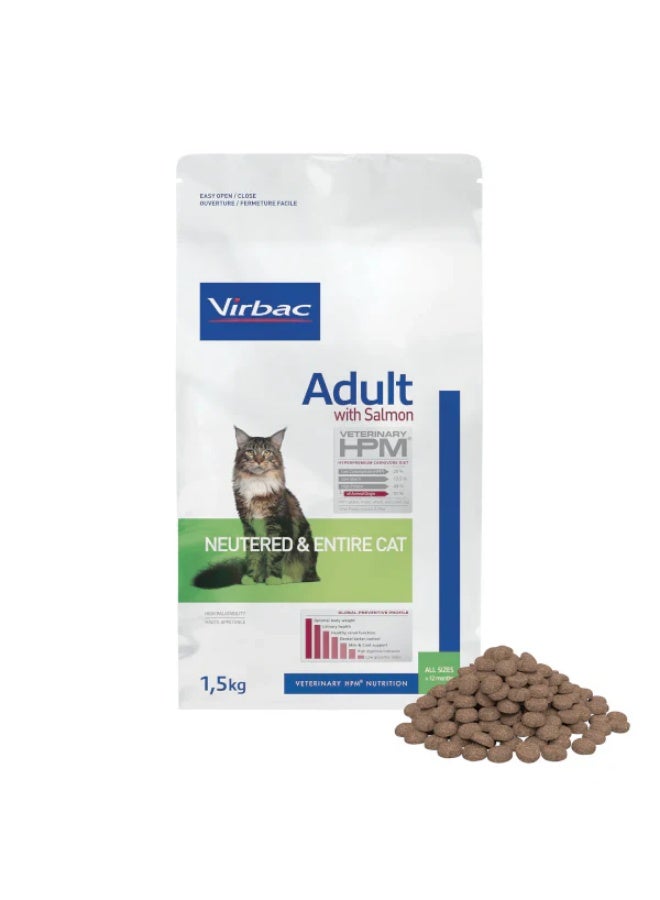 dry food Neutered&Entire cat with salmon for cats 1.5k