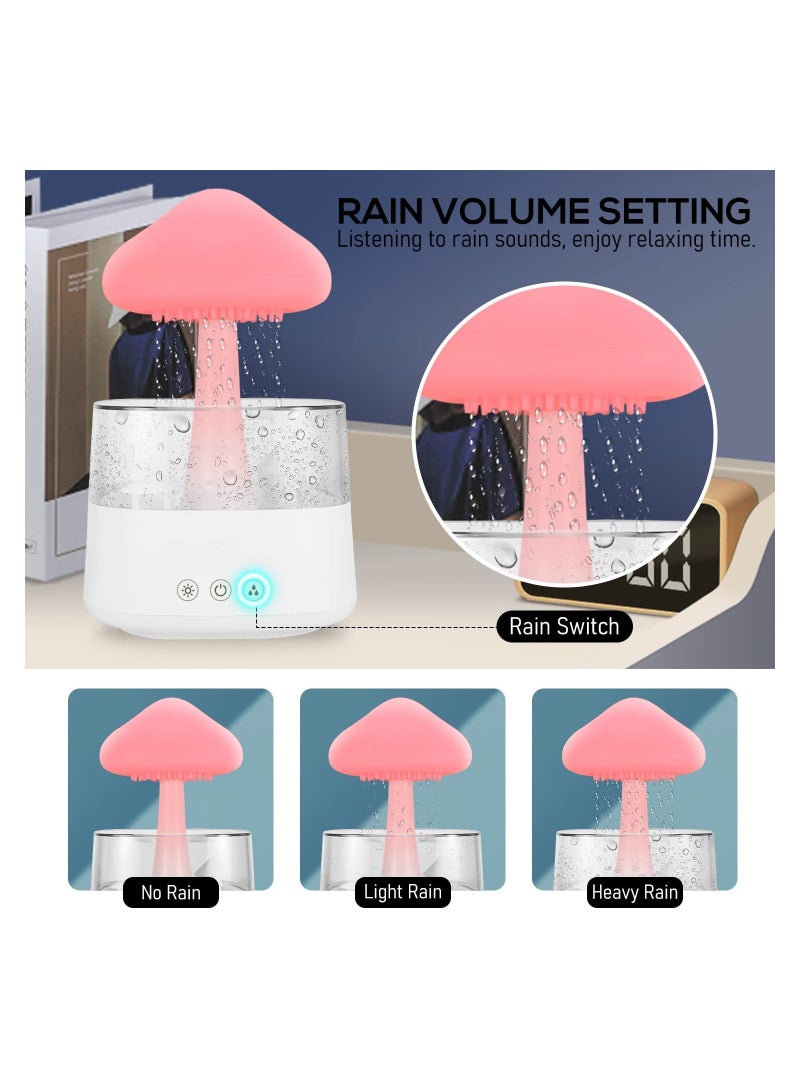 SOLARAE Rain Cloud Humidifier with Water Drip Sound, Cool Mist Aromatherapy Humidifier White Noise Machine Calming Water Drip Sound Diffuser 3 Rainfall Mode and 7 LED Colors, for Sleeping Relaxing Mood - Image 2