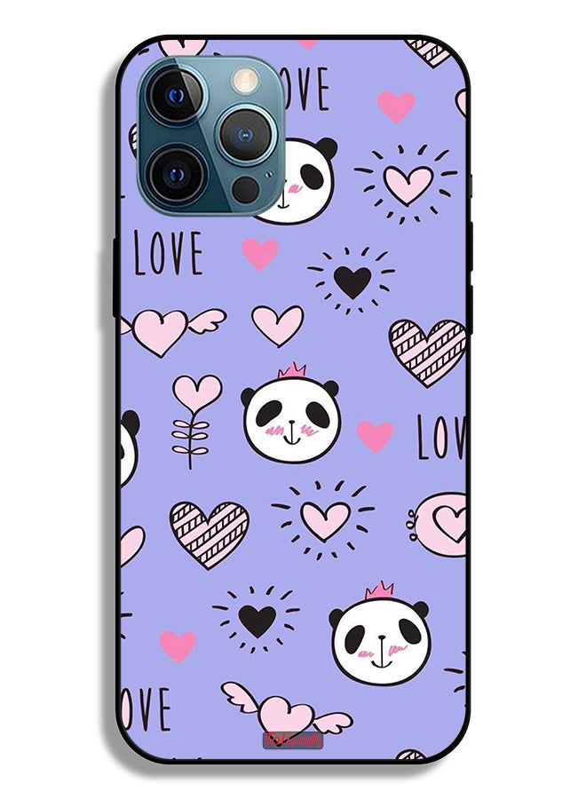 Tolwak Apple iPhone 12 Pro Max Protective Case Love And Panda Doodle - Image 2