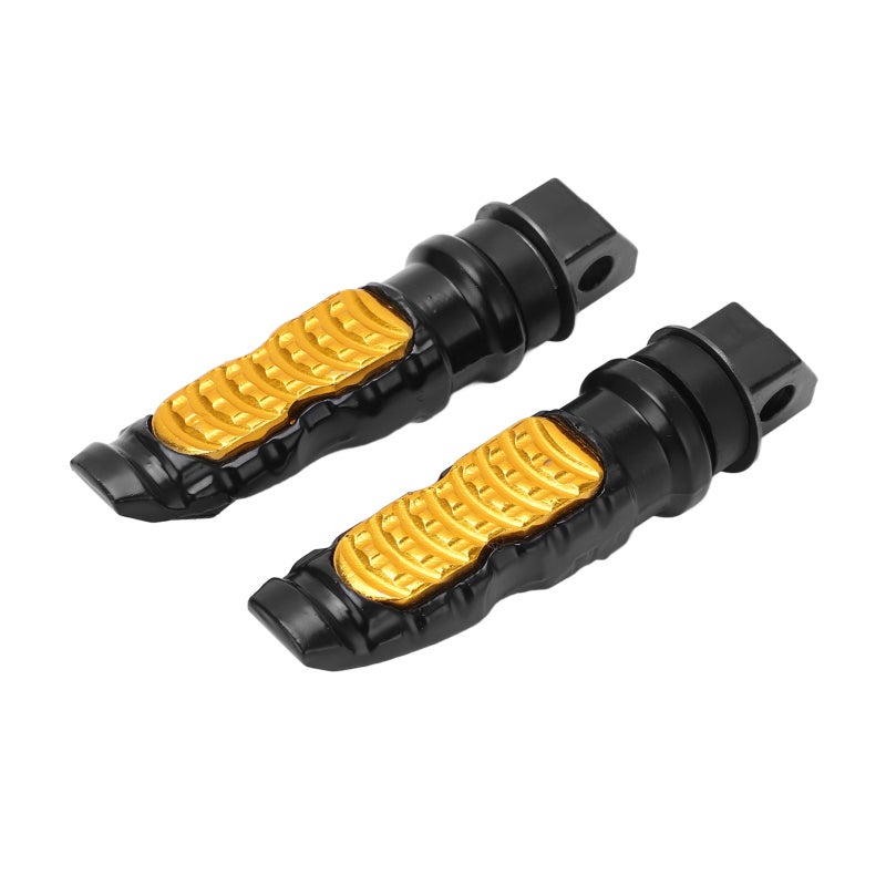 RAYANA Motorcycle Rear Footrests Golden Aluminum Alloy Passenger Foot Pegs - Anodizing Treatment Rust-Resistant Motorbike Rear Footpegs for Various Motorcycles - Image 3