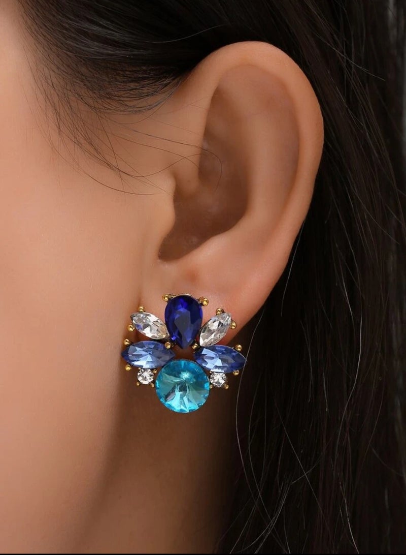 إيكوال حلق اذن نسائي بتصميم أنيق وعصري مرصع بالزركون عالي الجودة - Image 2