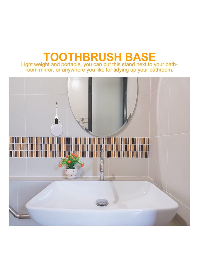 Excefore 2Pcs Wall Toothbrush Holder, Punch-free Mini Snail Toothbrush Stand Self-Adhesive Toothpaste Electric Toothbrush Organizer for Bathroom Dormitory(Green  Grey) - Image 5