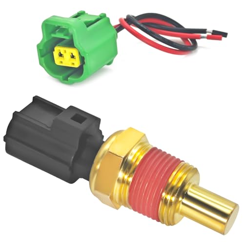 Formiden Engine Coolant Temperature Sensor 56027873 with Connector Pigtail Harness Compatible with Chrysler Dodge Dakota Jeep Replace Part Numbers 5S1500 SU3035 TX81 2132811 - Image 1