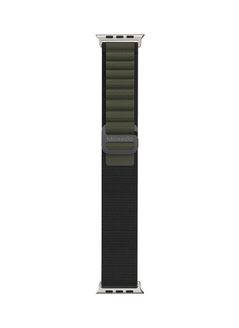 Moxedo Alpine Loop Watch Band Adjustable Sports Nylon Woven with Titanium G-Hook Strap Compatible with Apple Watch Band Series 8,7,6,5,4,3,2,1,SE Ultra design for 44mm,45mm,49mm (Field Green)