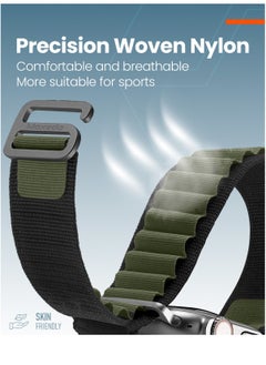 Moxedo Moxedo Alpine Loop Watch Band Adjustable Sports Nylon Woven with Titanium G-Hook Strap Compatible with Apple Watch Band Series 8,7,6,5,4,3,2,1,SE Ultra design for 44mm,45mm,49mm (Field Green)  - Image 2