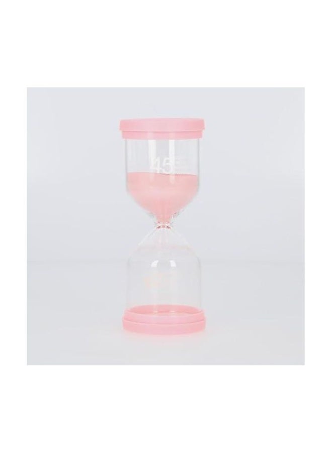 Sand Timer for Room Decoration, Mental Focus, and Precise Time Tracking, Ideal for Coffee Tables, Book Displays, and Festive Events with Random Color Sand pink (model 1-45 minute)