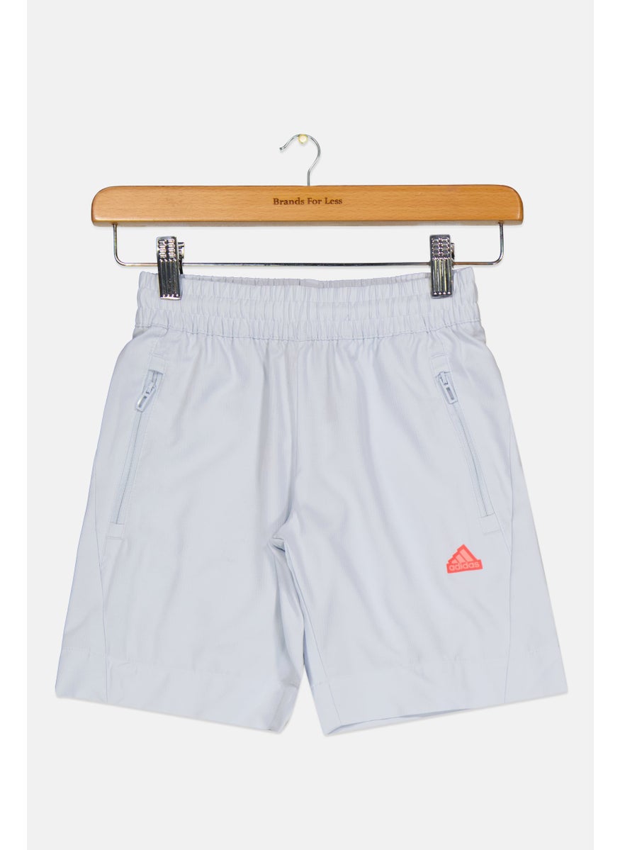 Adidas - Kids Boy Sportswear Fit Brand Logo Shorts, Light Blue - Image 1