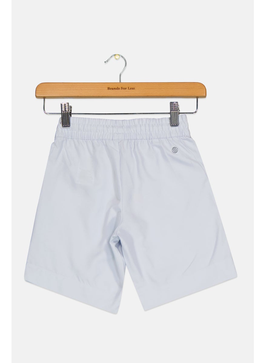 Adidas - Kids Boy Sportswear Fit Brand Logo Shorts, Light Blue - Image 1