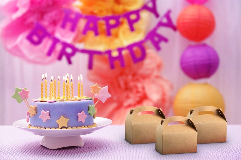 ValBox Treat Boxes 30 Pack Brown Kraft Paper Gable Gift Boxes - Goodies Favor Box for Kids' Birthday Party, Wedding, Baby Shower, 6.2 x 3.5 x 3.5 Inches - Image 5