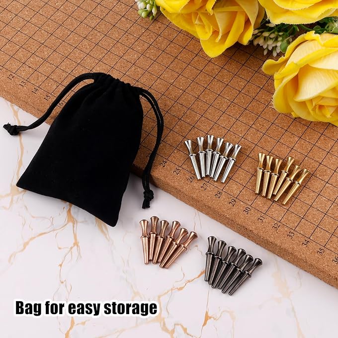 Gosknor 96pcs Cribbage Board Pegs, Peg Board Game Tapered Design Metal Cribbage Board Pins fits 1/8 Holes Cribbage Traditional Board Templates Cribbage Accessories for Family Friends (4 Colors) - Image 2