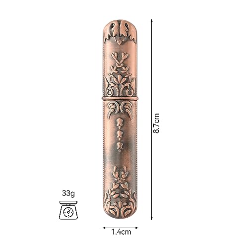 Flrhsjx Needle Storage Sewing Needles Holder Portable Sewing Storage Case Embroidery Needle Storage Case Box for Hand Sewing Needle Storage Vintage Needle Case DIY Sewing Tools (red Copper) - Image 2