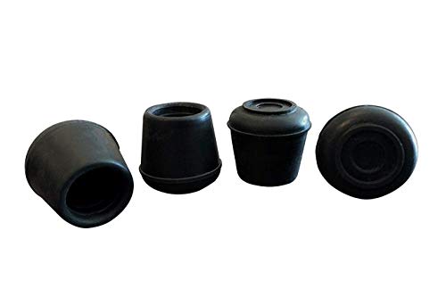 Shepherd Hardware 9125 5/8-Inch Inside Diameter Rubber Leg Tips, 4-Pack, Black - Image 1