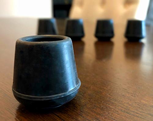 Shepherd Hardware 9125 5/8-Inch Inside Diameter Rubber Leg Tips, 4-Pack, Black - Image 2