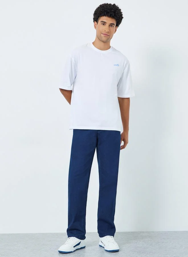 Styli Men Relaxed Fit Jeans with Drawstring