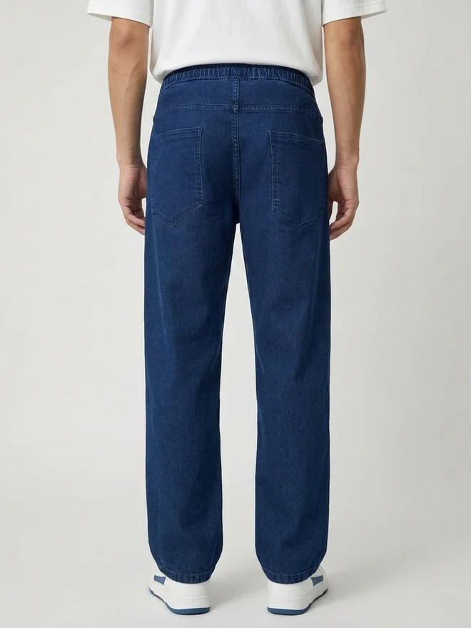 Styli  Men Relaxed Fit Jeans with Drawstring for Men | Best Price UAE
