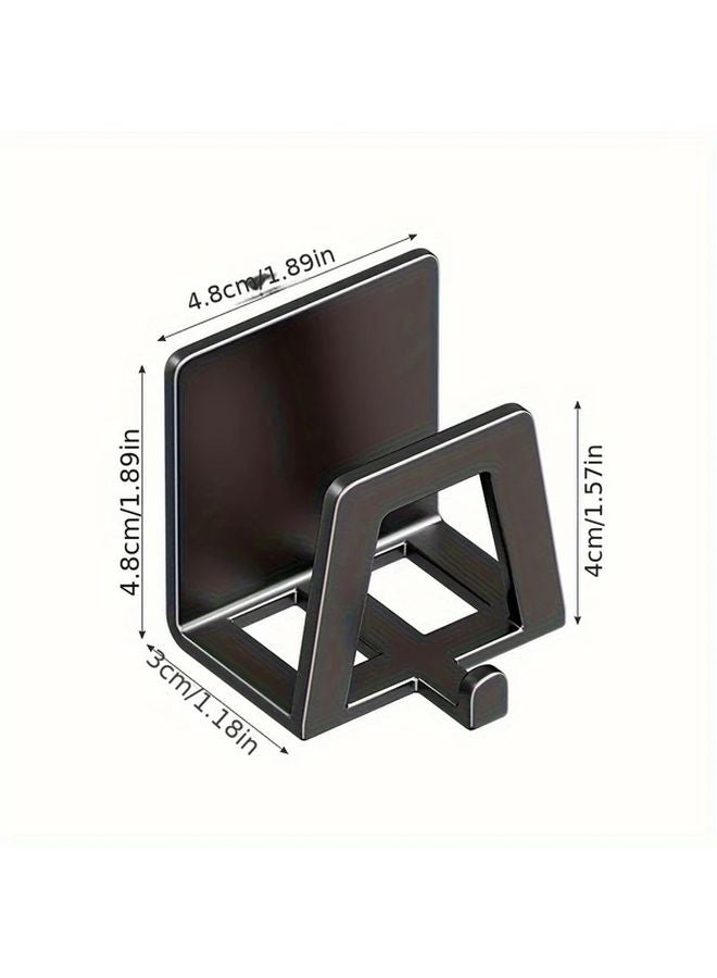 4 PCS Black Self Adhesive Metal Sink Storage Rack Hooks Space Saving - Image 4