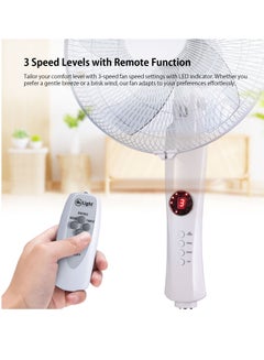 Mr. Light Electrical Stand Fan With Adjustable Height Remote Control And Timer 3 Speeds Program Settings  - Image 5