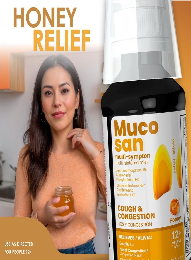 Mucosan Honey Cough & Congestion Syrup Adults | Mucus Expectorant | 1 Pk - Image 4