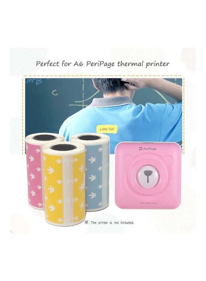 Label Thermal Paper Sticker,A6 PeriPage Thermal Printer Direct Label Rolls,Rubik Printable Sticker Paper Rolls, Paperang P1P2 Mini Photo Printer, Self Adhesive Direct Thermal Pape(2.17 * 1.18in,3 Rolls) - Image 2