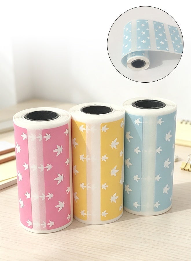 Label Thermal Paper Sticker,A6 PeriPage Thermal Printer Direct Label Rolls,Rubik Printable Sticker Paper Rolls, Paperang P1P2 Mini Photo Printer, Self Adhesive Direct Thermal Pape(2.17 * 1.18in,3 Rolls) - Image 1